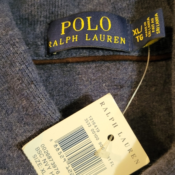 Mens polo ralph lauren xl grey sweater - Picture 3 of 5
